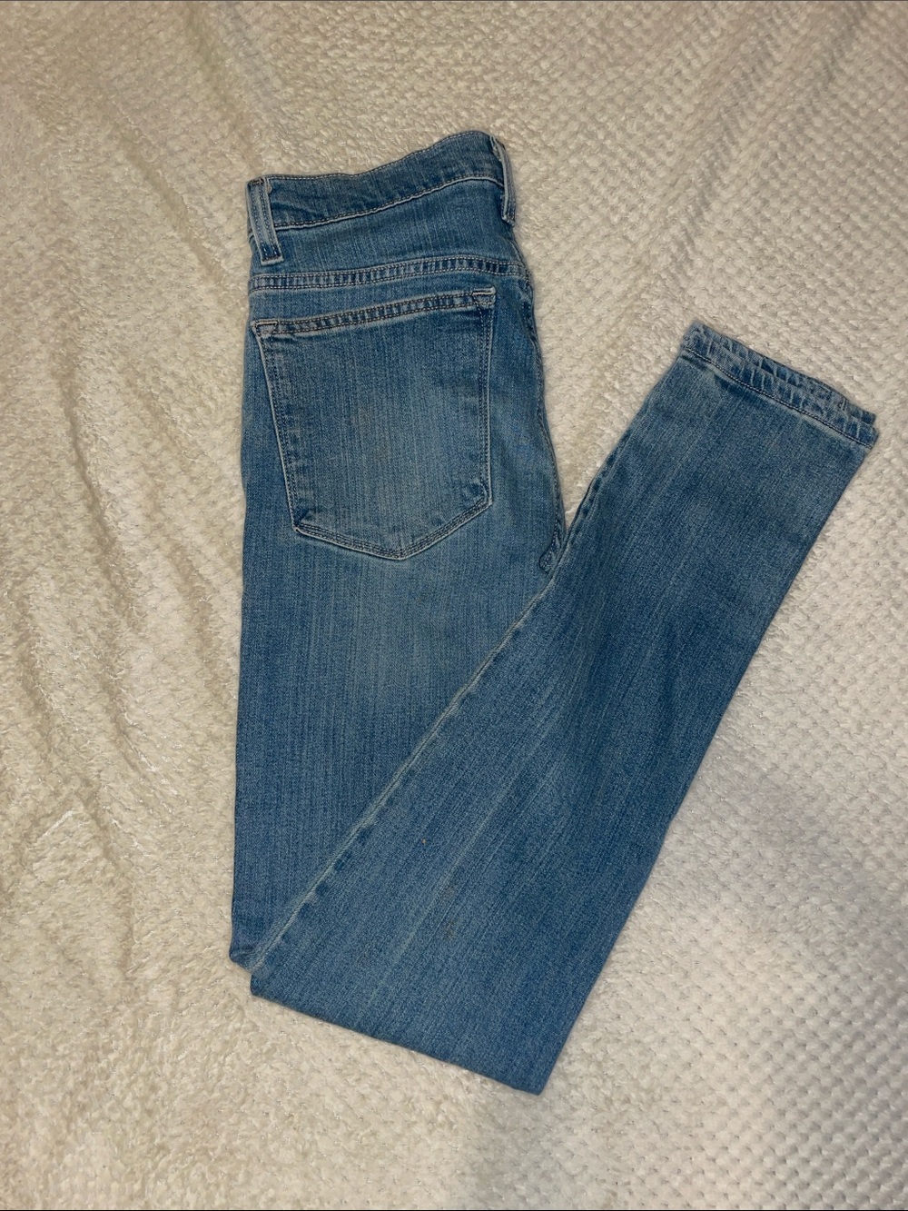 True Craft Straight Leg Jeans in Mid Blue Wash 32x34